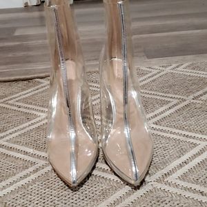 Aldo Clear booties lucite